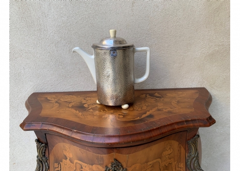 קנקן קפה גרמני ישן משנות החמישים עשוי חרסינה מתוצרת: 'הוטשנרוייטר'