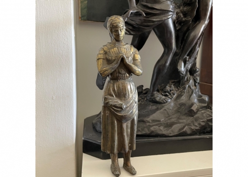 פסל שפלטר ישן על פי מודל מאת: Henri Giraud (צרפתי, 1840-1895)