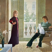 דייוויד הוקני (David Hockney) - 'מר וגברת קלארק והחתול פרסי'