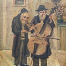'פנים חדר עם שני קליזמרים חסרי חשק'