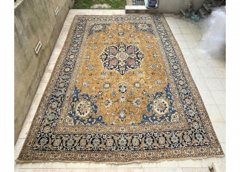 שטיח טבריז פרסי ישן, צמר על כותנה - שטיח #12