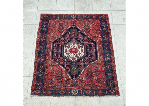 שטיח המדן פרסי ישן יפה מאד, צמר על כותנה - שטיח #14