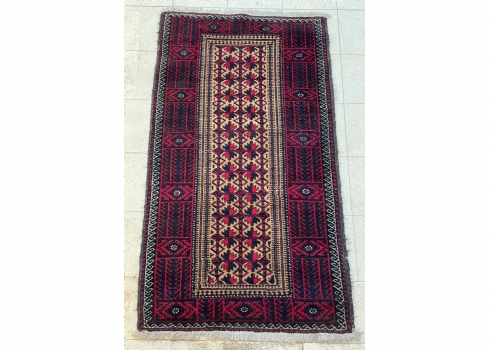 שטיח בלוצ' פרסי ישן, צמר על כותנה - שטיח #16