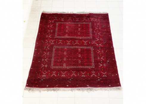 שטיח אפגני (חל ממדי), צפוף ואיכותי, צמר על כותנה - שטיח #18