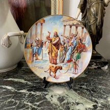 צלחת פורצלן דקורטיבית לאספנים  'שלח את עמי'