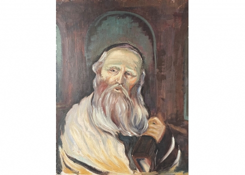 'אני לא קדוש וזו לא הילה, סתם ציירו אותי מתחת לקשת אבן' - ציור ישן, שמן על בד