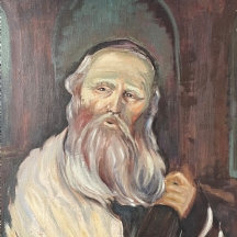 'אני לא קדוש וזו לא הילה, סתם ציירו אותי מתחת לקשת אבן' - ציור ישן, שמן על בד