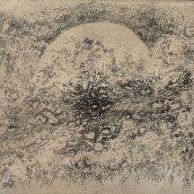 סיומה ברעם, 'יפת שקיעת ירח לשדה טרשים', תצריב ישן, חתום בעיפרון וממוספר