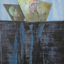 Simon Bilew (אמן צרפתי,1915–1991)  - 'זוג גביעים אנושיים' - ציור ישן