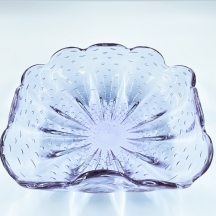 קערת זכוכית מורנו ישנה יפה ואיכותית, 'Bullicante glass'