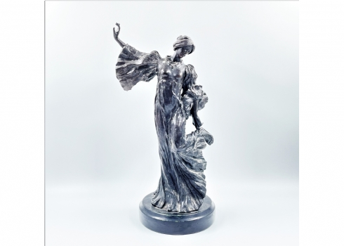 פסל ברונזה עכשווי בסגנון ארט נובו על פי מודל מאת: 'Agathon Leonard'