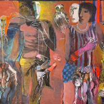 גיתה קייזרמן-רוט  (Ghitta Caiserman-Roth) - 'תאטרון בובות' - ציור גדול