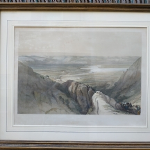 דייויד רוברטס (David Roberts) - 'Descent upon the Valley of Jordan' - ליטוגרפיה