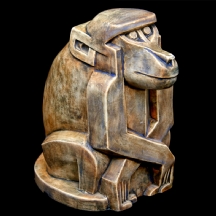 פסל חרסינה בדמות קוף