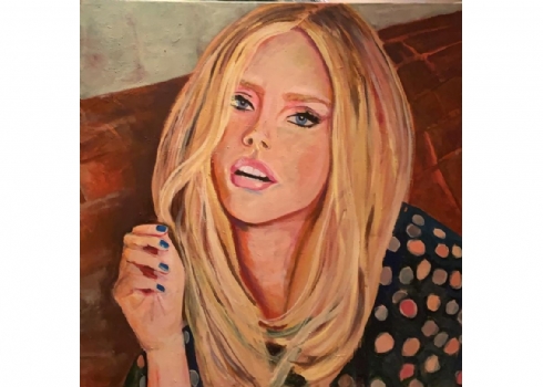 אסתר נמדר (Ester Namdar) - 'אישה יפה' - ציור שמן על בד, חתום