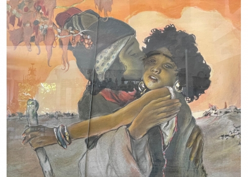 אבל פן - 'רבקה ויעקב' - ליטוגרפיה חתומה בפלטה
