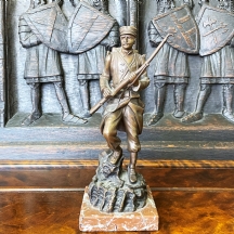 Georges Omerth - פסל ברונזה צרפתי עתיק בדמות חייל ממלחמת העולם הראשונה