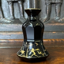 בקבוקון זכוכית בוהמי עתיק מתקופת בידרמייר (Biedermeier), עשוי זכוכית ליתאלין