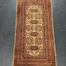 3# שטיח פרסי ישן עבודת יד, מידות: 70X135 ס"מ.