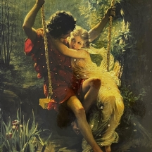 תמונה דקורטיבית גדולה על פי פייר אוגוסט קוט (Pierre-Auguste Cot) משנת 1873