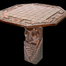 שולחן אפריקאי עשוי עץ