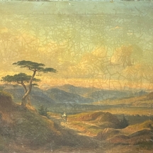 ג׳אקוב ולטמן / Jakob Waltmann (אוסטרי, 1802 - 1871) - 'נווד עם צרור לבן בשביל'