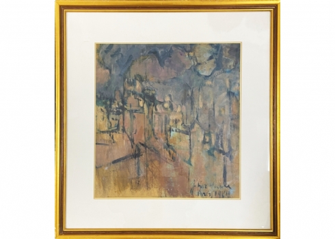 הר אבן, יהודית (Yehudit Har-Even) - 'ירושלים העתיקה' - ציור ישן, גואש על נייר