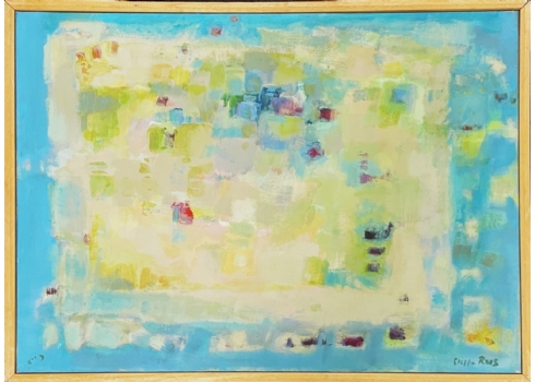 סטפה רייס - 'גן עדן של שוטים' - ציור ישן ויפה, שמן על בד, חתום