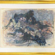 הר אבן, יהודית (Yehudit Har-Even) - 'חורבות מגדל בבל' - ציור ישן, טכניקה מעורבת
