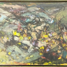 הר אבן, יהודית (Yehudit Har-Even) - 'תסבוכת עסק הביש' - ציור ישן, שמן על בד
