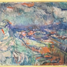 הר אבן, יהודית (Yehudit Har-Even) - 'מורדות הכרמל' - ציור ישן ויפה, שמן על בד