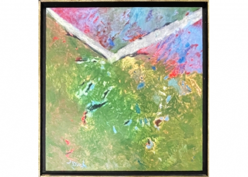 ברגל, חיים  - Haim Bargel - 'רחם היקום' - ציור ישן, שמן על בד, חתום