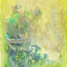 הר אבן, יהודית (Yehudit Har-Even) - 'דדנית ירוקה על גב סוס בשדה אספסת', ציור ישן