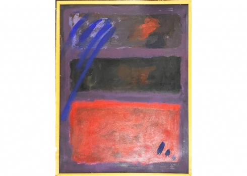 יעל לחובר - 'מחווה לרותקו' - ציור ישן, שמן על בד, חתום