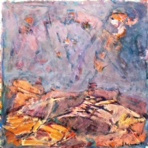 יהודית הר אבן (Yehudit Har-Even) - 'מלאך בזריחה' - ציור גדול, שמן על בד, חתום