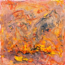 יהודית הר אבן (Yehudit Har-Even) - 'שריפת קוצים' - ציור ישן וגדול, שמן על בד