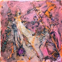 יהודית הר אבן (Yehudit Har-Even) - 'דוד וגוליית' - ציור ישן, שמן על בד, חתום