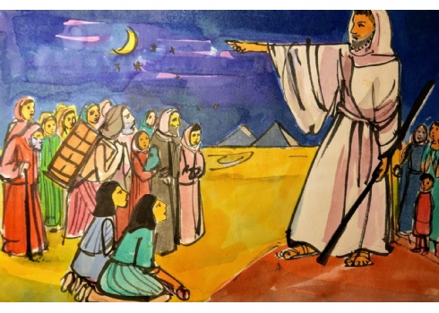 רות שלוס, (Ruth Schloss) - ציור מתוך סדרת איורים למצגות לילדים משנות ה-50