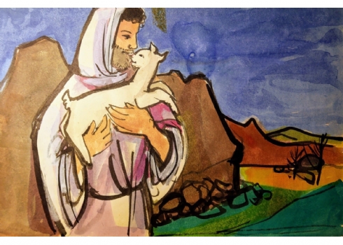 רות שלוס, (Ruth Schloss) - ציור מתוך סדרת איורים למצגות לילדים משנות ה-50