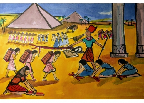 רות שלוס, (Ruth Schloss) - ציור מתוך סדרת איורים למצגות לילדים משנות ה-50