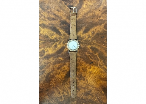 שעון יד ישן לגבר מתוצרת חברת: 'Bulova', עשוי מתכת מצופה זהב 10 קארט (חתום)