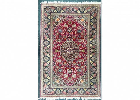 שטיח פרסי ישן מסוג קשאן, צמר על כותנה