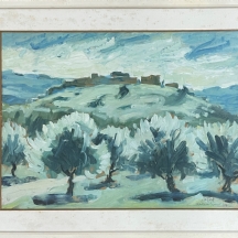 יהודה ולרשטיינר (Wallersteiner) - 'עצי זיתים וחומות העיר ירושלים'