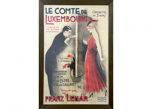 כרזה צרפתית מקורית משנת 1934 - 'Le Comte De Luxembourg'