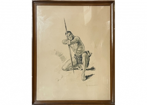 פול אורדנר (Paul Ordner  1901-1969 ) - 'Les Archers', ליטוגרפיה ישנה, 1950-1960