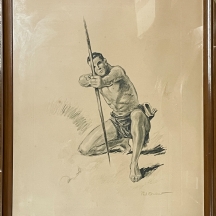 פול אורדנר (Paul Ordner  1901-1969 ) - 'Les Archers', ליטוגרפיה ישנה, 1950-1960