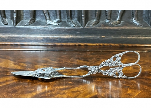 מלקחיים להגשה עשויות כסף '800', חתום, משקל: 57 גרם