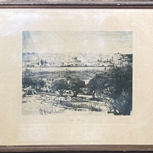 אפרים משה ליליאן (ליליין 1874-1925) - ירושלים. תחריט, חתום בלוח