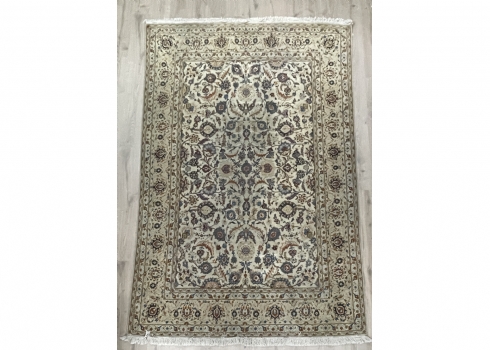 3#  שטיח פרסי ישן ויפה, צמר על כותנה, בגווני אפור