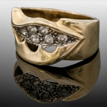 טבעת ישנה עשויה זהב צהוב 14 קארט
